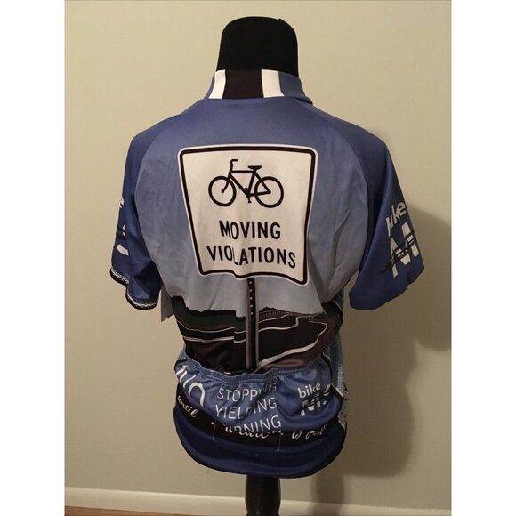 Coconut Ropamo Multicolor "Moving Violations" Cycle Jersey Top, Size Small NWT - Picture 4 of 5